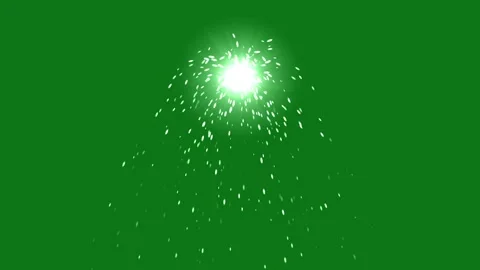 Glowing and falling glitter sparks on green screen background Stock Footage 333262402