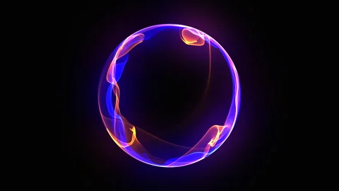 Glowing and rotating particle 3d sphere in the space. Abstract technology Stock Footage 275275567