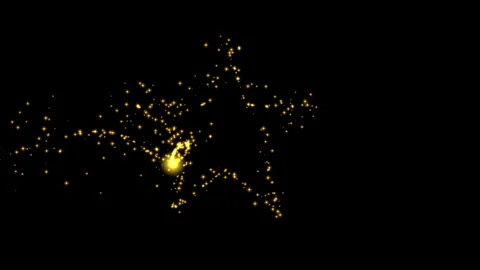 Glowing And Shiny Dust Creating A Star Animation Stock Footage 319824996