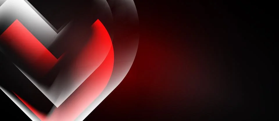 Glowing angular shapes on black backdrop, modern vector wallpaper イラスト素材
