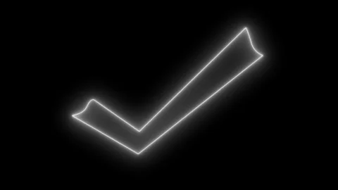 Glowing Animated Check Mark Symbol with Modern Confirmation and Approval Co.. Video stock 337012732