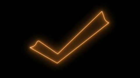 Glowing Animated Check Mark Symbol with Modern Confirmation and Approval Co.. Stock Footage 337012779