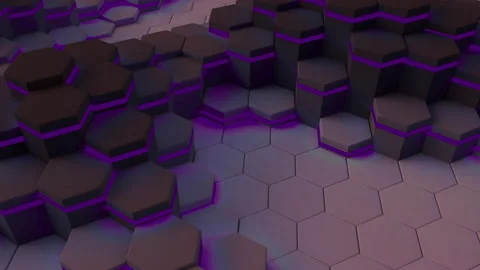 Glowing Animated Hexagone 2 Stock Footage 153239282