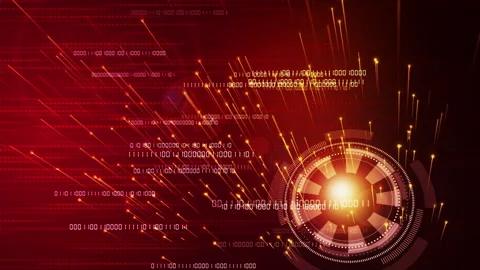 Glowing animated HUD element emitting bright rays. Stock Footage 244379079