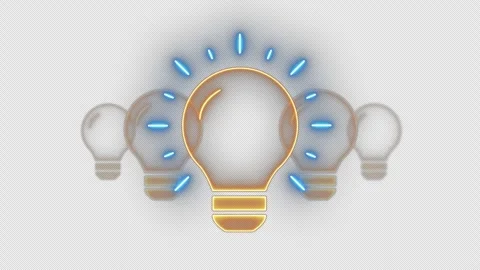 A glowing animation lightbulb run from back to front and shining on Stock-Footage 276488602