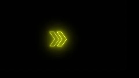 Glowing Arrow animation red and yellow color  Right side 4k Stock Footage 319672672