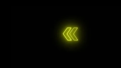 Glowing Arrow animation Yellow and red color  Left side 4k Stock Footage 320550141