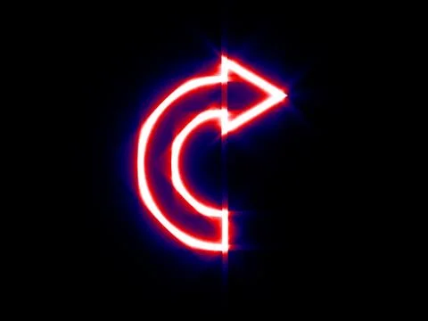 Glowing arrow on black background. Digital illustration. Stock Illustration