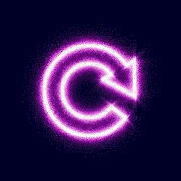 Glowing arrow on dark background. Vector illustration. 스톡 일러스트