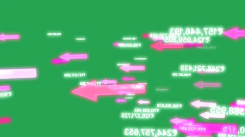 Glowing arrow labels, pill markers sliding on transparent, starting left-center Stock Footage 329548462