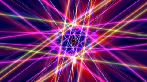 Glowing atom structure with light ring Stockillustratie