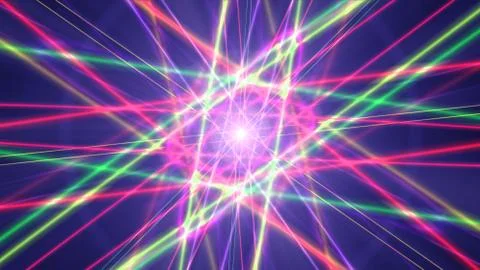 Glowing atom structure with light ring 스톡 일러스트