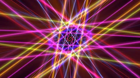 Glowing atom structure with light ring Stock Illustration