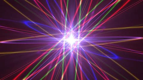 Glowing atom structure with light ring Illustrazione stock