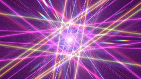 Glowing atom structure with light ring Stock Illustration