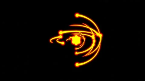 Glowing Atomic Structure Animation Video stock 301939812