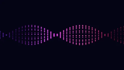 Glowing Audio Equalizer Waveform Sound Spectrum Animation Loop Stock Footage 342300421