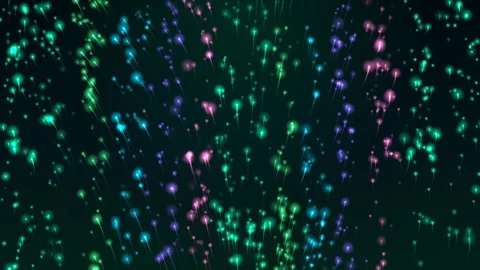 Glowing aurora curtain and falling vertical light particles animation Stock-Footage 343633996