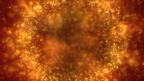 A glowing background of orange lights and sparkles, adding warmth and vibranc Illustrazione stock