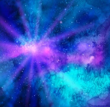 Glowing background with outer space Stock Illustration