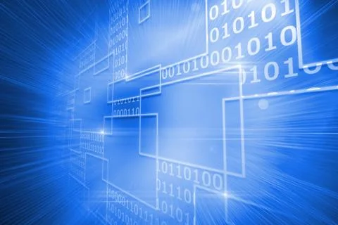 Glowing background with squares Illustrazione stock