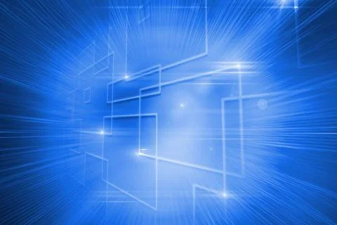 Glowing background with squares Illustrazione stock