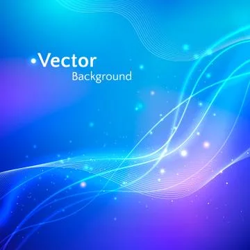 Glowing background with waves Stock Illustration