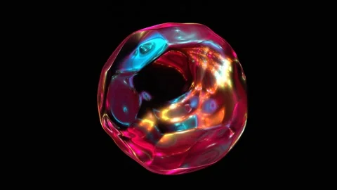 Glowing ball isolated on black background Stock Footage 282372213