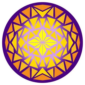 Glowing ball. Mosaic circle vector illustration. Stock Illustration