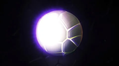 Glowing ball with underwater pattern on black background. Motion. Beautiful Stock Illustration