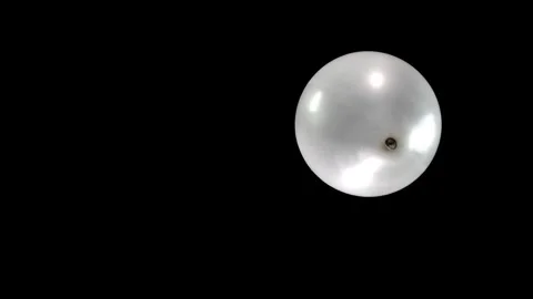 Glowing Balloon Falling on Black Background – Isolated on Green Screen, Luma key Stock Footage 303790444
