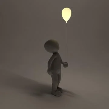 Glowing balloon Stock Illustration
