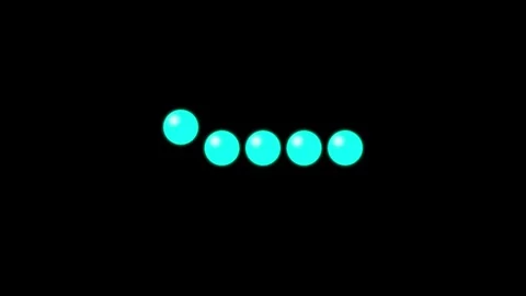Glowing balls arranged in pyramid shape on black background Stock Footage 306458579