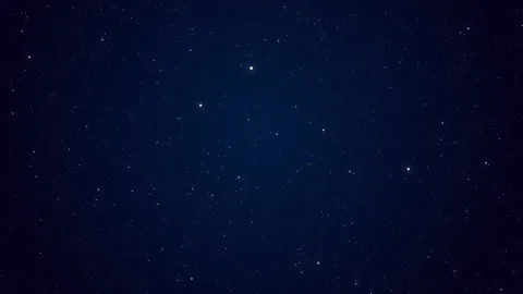 Glowing balls fly by on a dark blue background. Simulate a flight in space Stock Footage 242587916