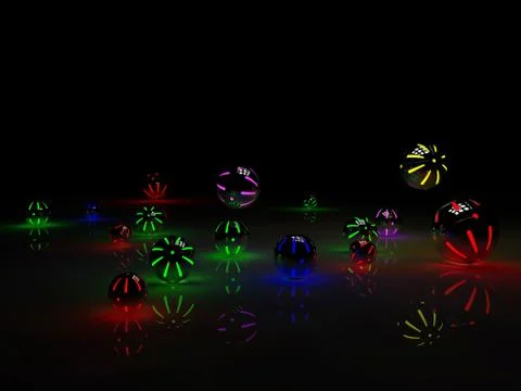 Glowing balls Stock Illustration