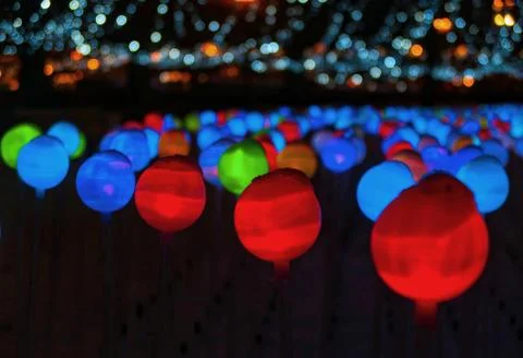 Glowing balls Stock Photos
