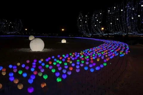 Glowing balls Foto stock
