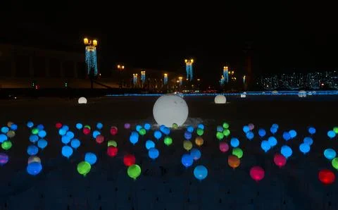 Glowing balls Stock Photos