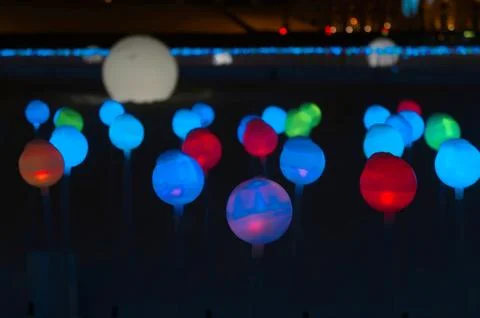 Glowing balls Stock Photos
