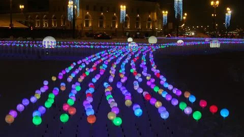 Glowing balls Foto stock