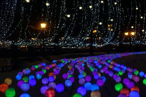 Glowing balls Stock Photos