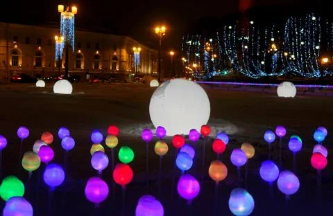 Glowing balls Fotos Stock