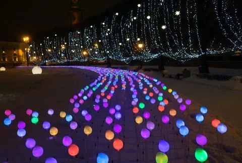 Glowing balls Foto stock