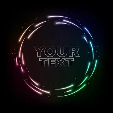 Glowing banner.Multicolor flares Illustrazione stock