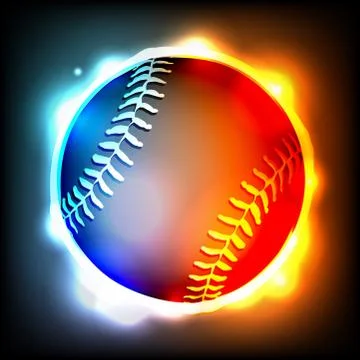 Glowing Baseball Illustration Stock Illustration
