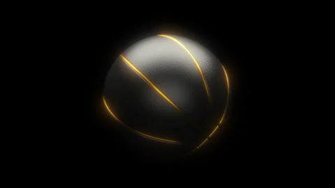 Glowing Basketball Stock Footage 274133667