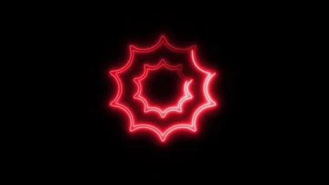 Glowing Big Bang Icon in HD Video Neon Animation Stock-Footage 304554987