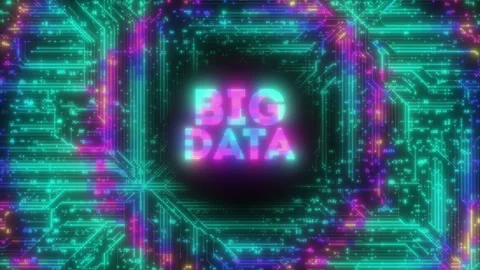 Glowing Big Data concept within a Futuristic High-Tech Circuit Board 4k loop 库存影片 331531933