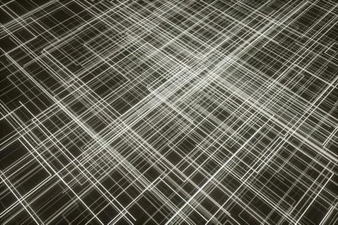 Glowing big data lines and technological background, 3d rendering. Illustrazione stock
