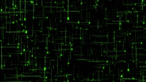 Glowing Binary Code Data Flow Animation Stock Footage 315416957